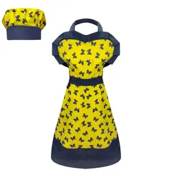 پیشبند و کلاه آشپزی کودک سیی طرح پروانه Z کد 1241.3 - فروشگاه اینترنتی دِی‌سی