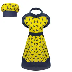 پیشبند و کلاه آشپزی کودک سیی طرح پروانه Z کد 1241.3 - فروشگاه اینترنتی دِی‌سی