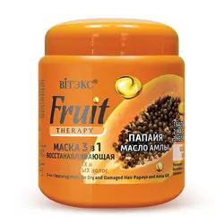 ماسک مو 3 در 1 فروت تراپی حاوی پاپایا و روغن آملا 450ml3-in-1 Restoring Mask for Dry and Damaged Hair Papaya and Amla Oil