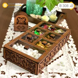 جعبه پذیرایی چوبی کد B308 - یومارت