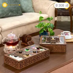 جعبه پذیرایی چوبی کد B308 - یومارت
