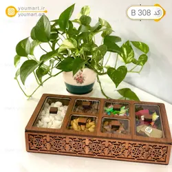 جعبه پذیرایی چوبی کد B308 - یومارت