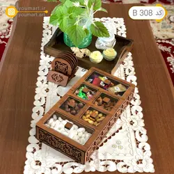جعبه پذیرایی چوبی کد B308 - یومارت
