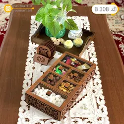 جعبه پذیرایی چوبی کد B308 - یومارت