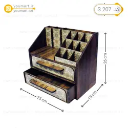 ست استند لوازم ارایش چوبی کد S207 - یومارت