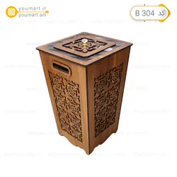 سطل زباله چوبی طرح ترنج B304 - یومارت