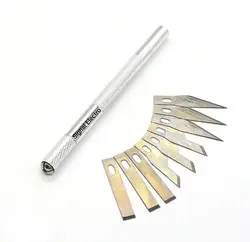 کاتر جراحی قلمی با 9 عدد تیغ یدکی