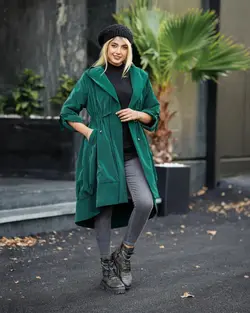 کاپشن زنانه چرم سیلیکونی کد 53kalamashop