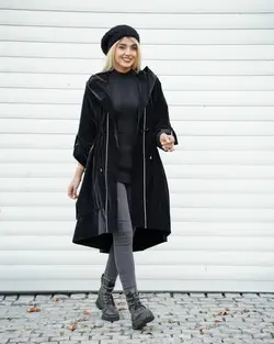 کاپشن زنانه چرم سیلیکونی کد 53kalamashop