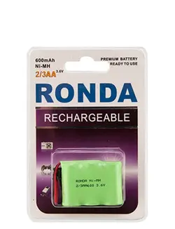 باتری تلفن قابل شارژ NI_MH روندا با ظرفیت 600 میلی امپر ساعت