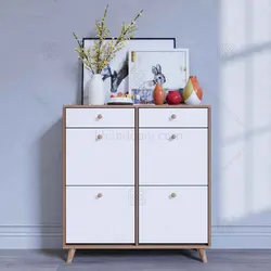 جاکفشی داشبوردی چهار درب کشودار Elena - طول 100 دستگیره چوبی