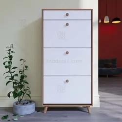 جاکفشی داشبوردی سه درب کشودار Elena - طول 70 دستگیره چوبی