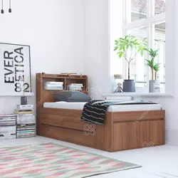 تخت خواب تک نفره لیما - 4 کشو