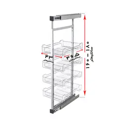 سبد کابینت آشپزخانه 5 طبقه مدل A 555 ارتفاع 160-180