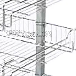 سبد سوپری ریل وسط 4 طبقه مدل A 545 ارتفاع 120-140
