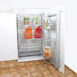 سبد سوپری یخچالی کابینت 3 طبقه مدل A 578 ارتفاع 85-100 سانت یونیت 50 سانت