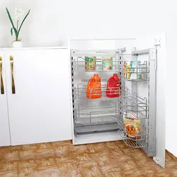سبد سوپری یخچالی کابینت 3 طبقه مدل A 578 ارتفاع 85-100 سانت یونیت 50 سانت