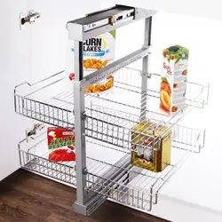 سبد سوپر ریل وسط 2 طبقه مدل A 536 ارتفاع 65-85 سانت یونیت 60 سانت کف توری
