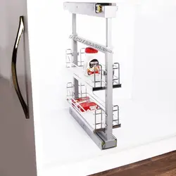 سبد سوپری ریل وسط کف mdf ارتفاع 85-65 سانت یونیت 20 سانت