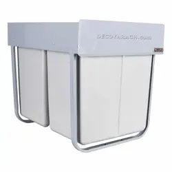 سطل زباله دومخزنه بزرگ 34 لیتری فراسازان مدل 1506