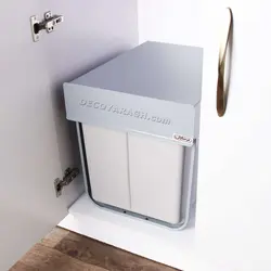 سطل زباله دومخزنه بزرگ 34 لیتری فراسازان مدل 1506