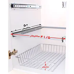 سبدریلی کابینت کف توری دوطبقه ریل پهلو 1146یونیت 45