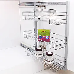 سبد ادویه داخل کابینت سه طبقه ریل پهلو 1103 یونیت 25