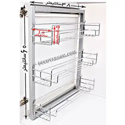 سبد جا ادویه ای سه طبقه ریل پهلو 1102 یونیت 20