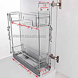سبد جا ادویه ای سه طبقه ریل کف 1202 یونیت 20