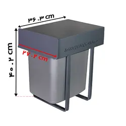 سطل زباله ریلی تک مخزنه پارس کد 50