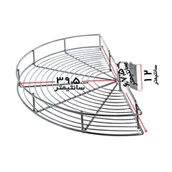 سبد کابینت کنج نیم گردان مدل A303