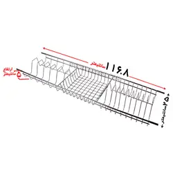 آبچکان استیل کابینت ام دی اف یونیت 120 سانت