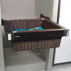سبد حصیری چند منظوره ریل پهلو مدل B 2116 یونیت 60 آرام بند