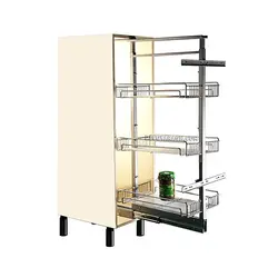 سبد اکسسوری آشپزخانه 3 طبقه مدل 91140 ارتفاع 110-90 سانت