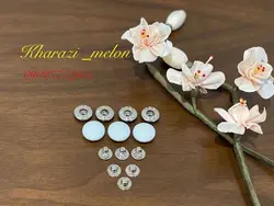 دکمه چهارپارچه روکش دار ( رنگ سفید)