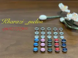 دکمه چهارپارچه نگین دار رنگی