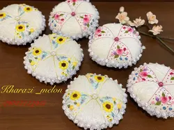 جاسوزنی مخمل گل دوزی شده(کاردست)