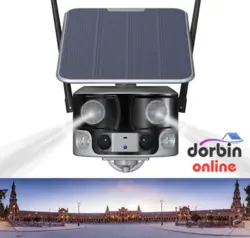 خرید و قیمت دوربین مدار بسته دو لنزه 4k سیم کارتی سولار خورشیدی پانوراما 4G مدل Niview Y6