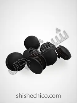 بست گرد شیشه سکوریت مشکی