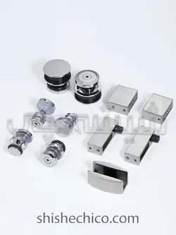 ست یراق کشویی حمومی استیل نقره ای 002