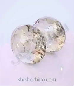 دستگیره تک سوراخ کریستال شیشه سکوریت چرخی شامپاینی 60mm