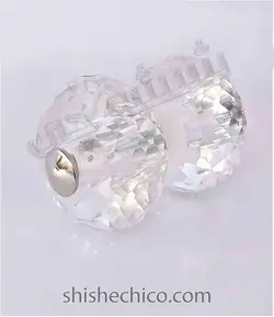 دستگیره تک سوراخ کریستال شیشه سکوریت چرخی 50mm