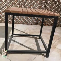 چهارپایه چوب و فلز