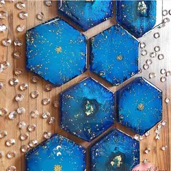 خرید قالب سیلیکونی زیر لیوانی شش ضلعی لبه دار 717 - اپوکسی کار