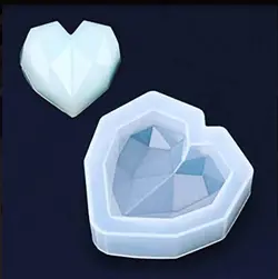 قالب سیلیکون قلب تراش خورده 606 - اپوکسی کار
