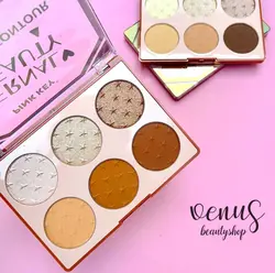 پالت کانتور پودری و هایلایتر pink key