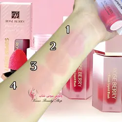 رژگونه مایع پد دار رزبری ROSE BERRY