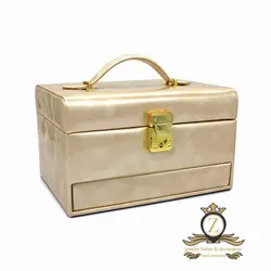 کلکسیون کیف جواهرات و کیف آرایش  چرمی براق مدل H