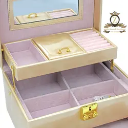 کلکسیون کیف جواهرات و کیف آرایش  چرمی براق مدل H