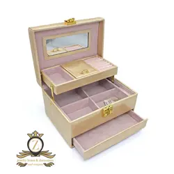 کلکسیون کیف جواهرات و کیف آرایش  چرمی براق مدل H